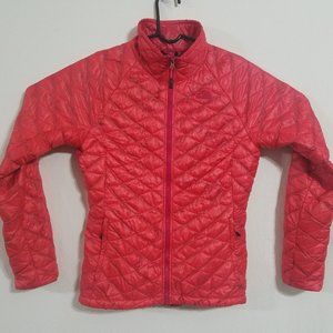 North Face Womens Small Pink Thermoball Jacket Puffer Puff Light Bubble Coat TNF
